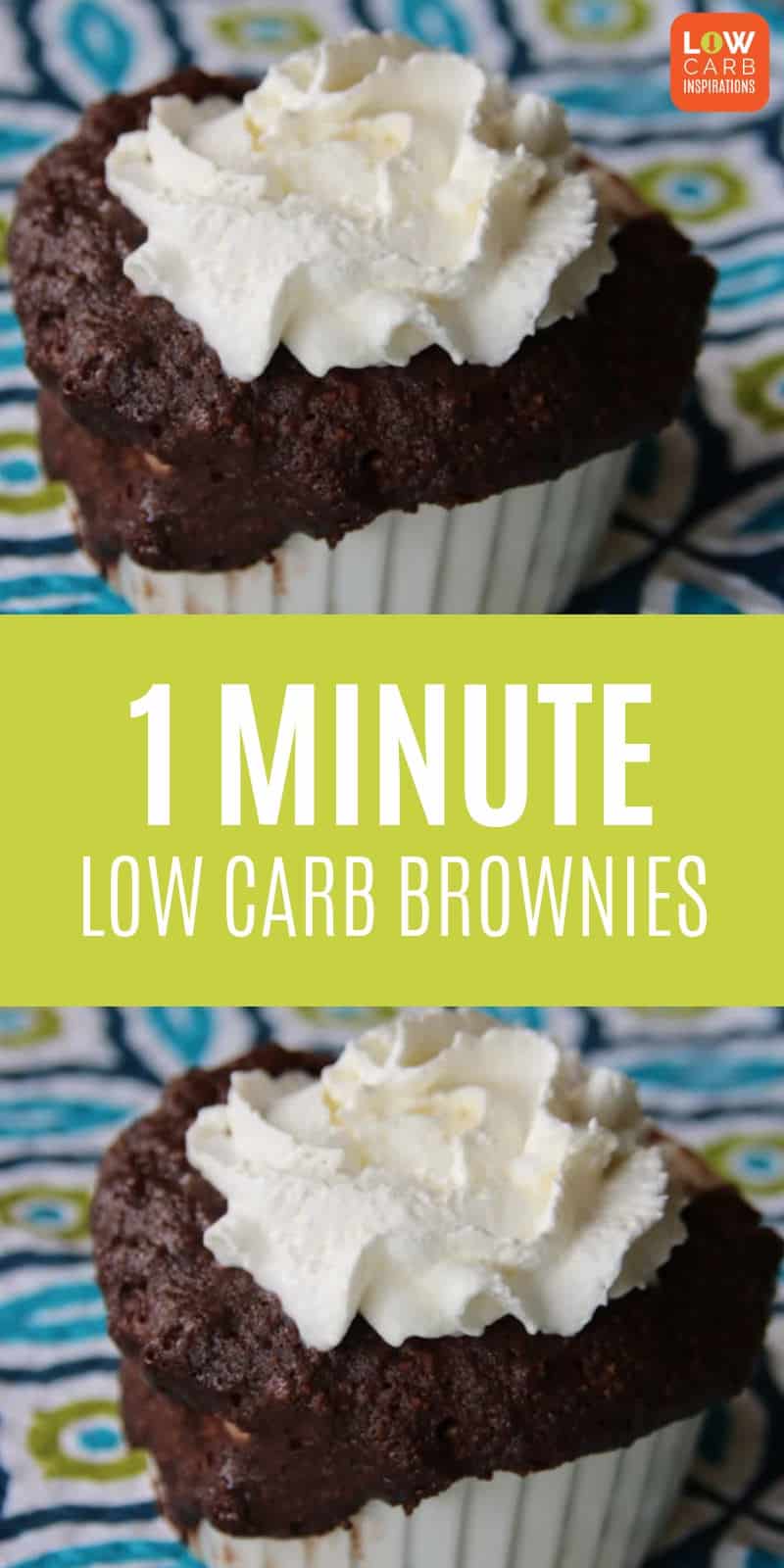 These 1 minute low carb brownies in a mug are amazing! They are the perfect low carb dessert to quickly make for your family!