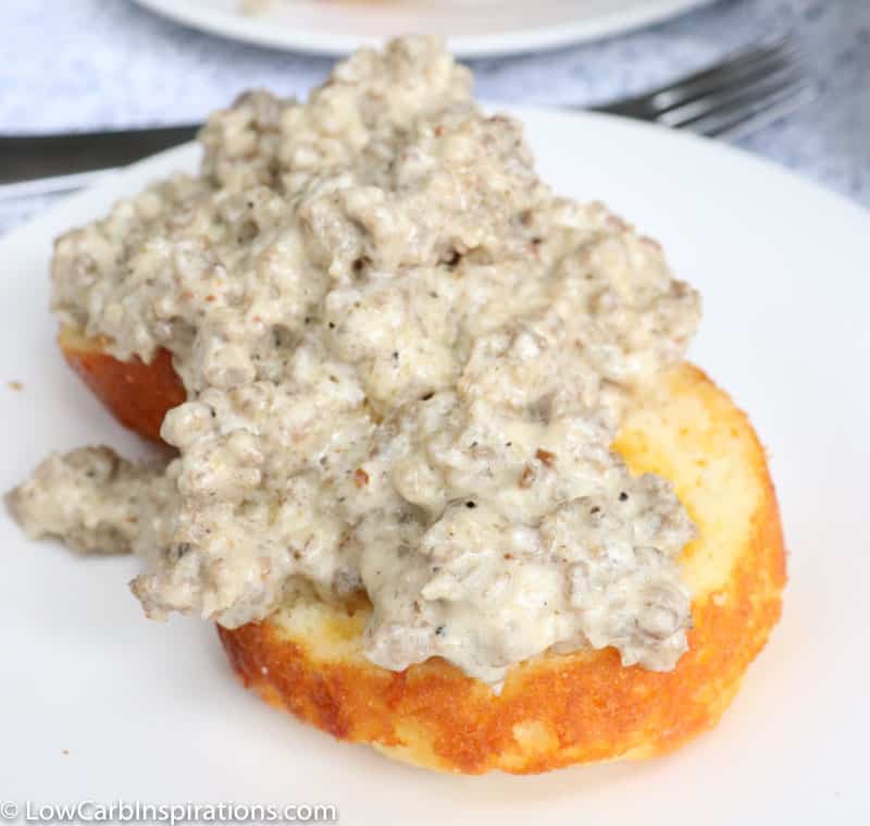 Low Carb Biscuits and Sausage Gravy Recipe