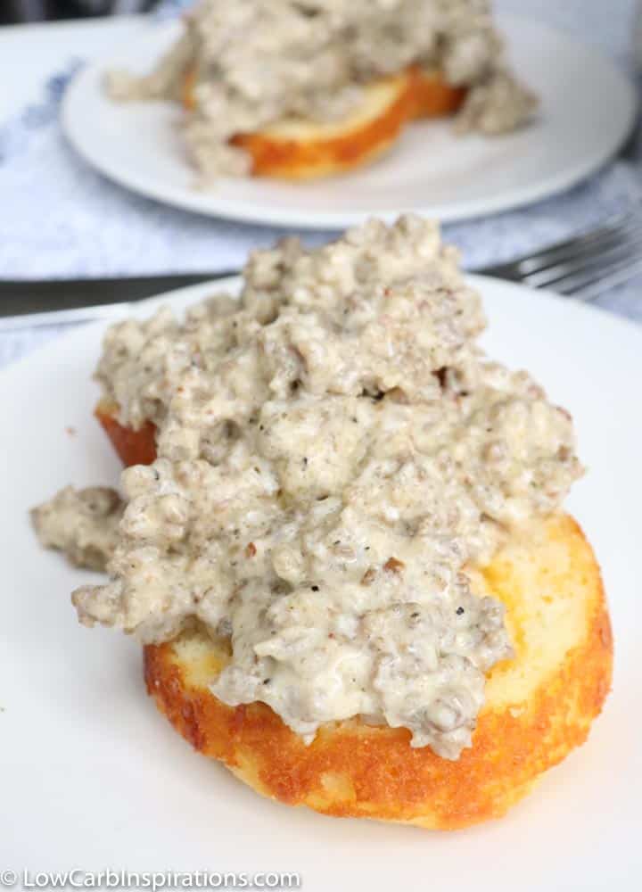 Low Carb Biscuits and Sausage Gravy Recipe