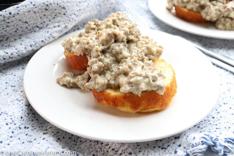 Low Carb Biscuits and Sausage Gravy Recipe