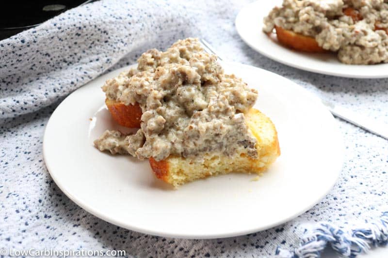 Low Carb Biscuits and Sausage Gravy Recipe