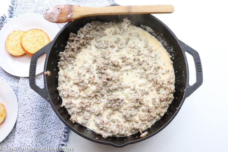 Low Carb Biscuits and Sausage Gravy Recipe