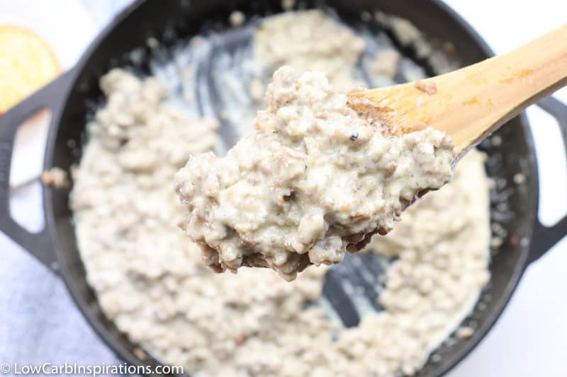 Low Carb Biscuits and Sausage Gravy Recipe