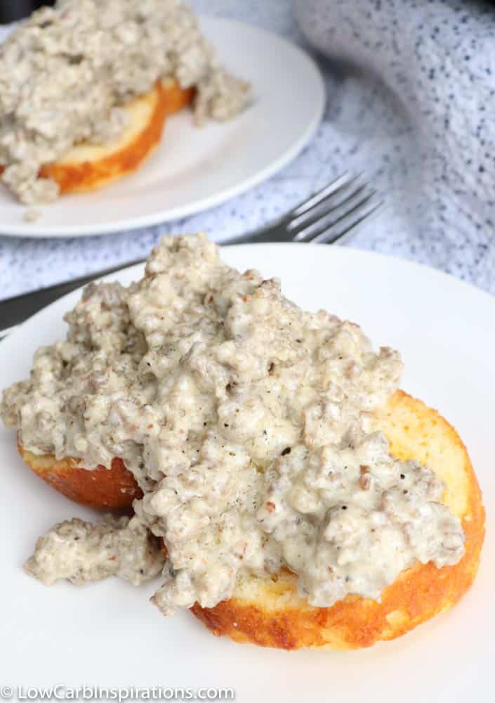 Low Carb Biscuits and Sausage Gravy Recipe