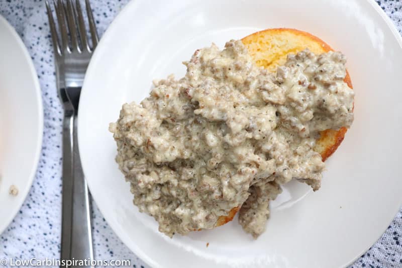 Low Carb Biscuits and Sausage Gravy Recipe