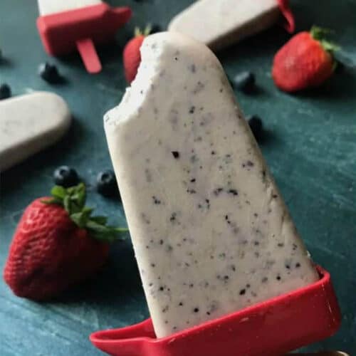 Low Carb Creamy Blueberry Popsicles Recipe