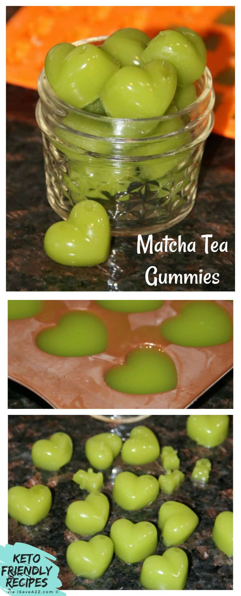 This Sugar Free Gummies Recipe is a MUST TRY! We made Matcha Tea gummies but you can make them any flavor you want. The recipe is simple too! Healthy gummie options that you can make at home.
