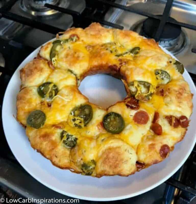 The BEST Low Carb Pull Apart Pizza Bread Recipe Low Carb Inspirations