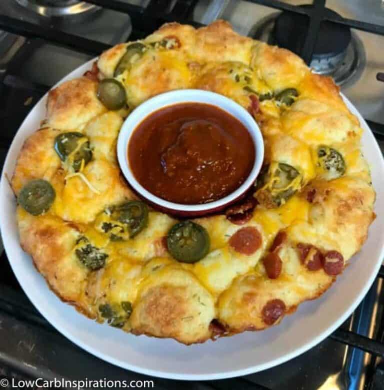 The BEST Low Carb Pull Apart Pizza Bread Recipe Low Carb Inspirations