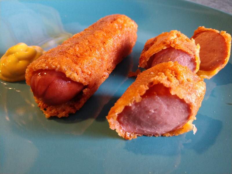 Easy Keto Cheese Taco Shells and Poppers - Crispy Hot Dogs Recipe