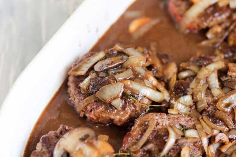 Easy Salisbury Steak with Low Carb Gravy Recipe