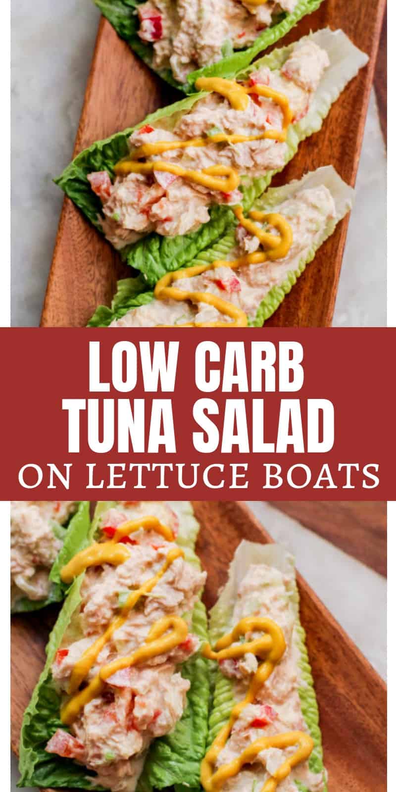 This healthy tuna salad recipe on lettuce boats is the perfect lunch or dinner idea for those on a keto diet. Moderate protein and low carb...you can't go wrong!