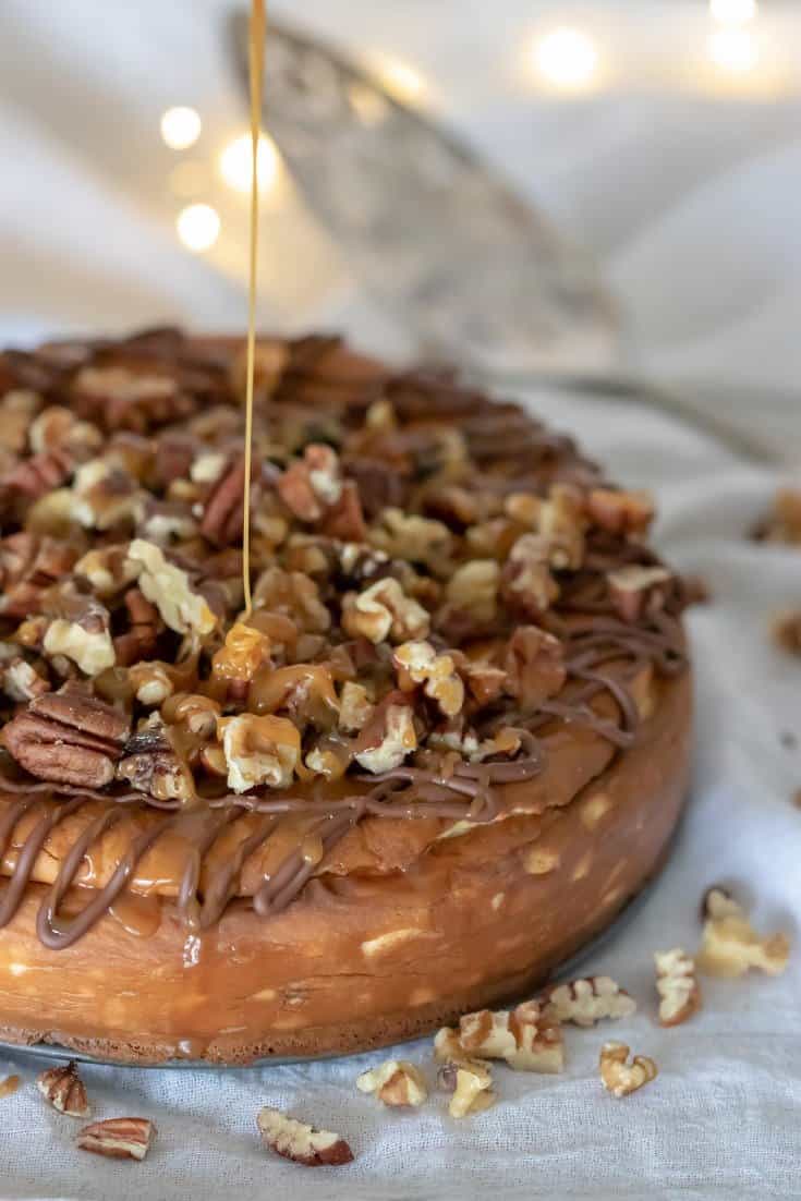 This keto caramel pecan turtle cheesecake is the best turtle cheesecake you will ever enjoy. It's keto-friendly and so delicious. You must try it!