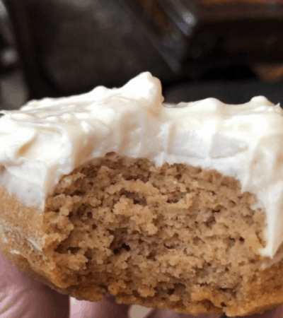 Keto Pumpkin Donut recipe with cream cheese frosting