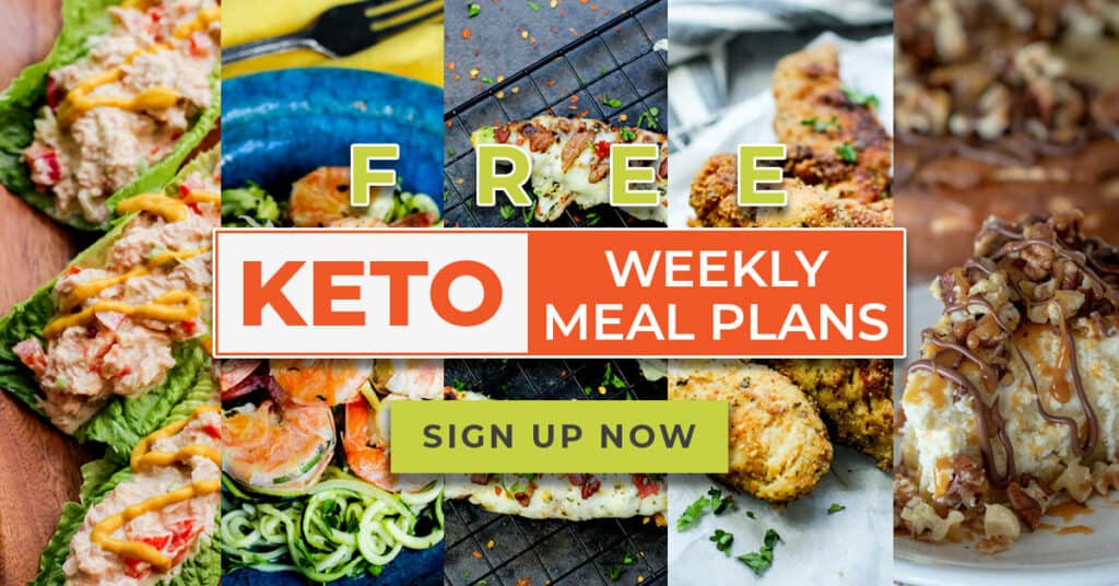Get a free weekly keto meal plan delivered right to your inbox every Friday! Sign up today!