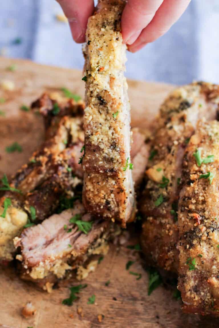 Keto Friendly Oven Baked Garlic Parmesan Ribs Recipe