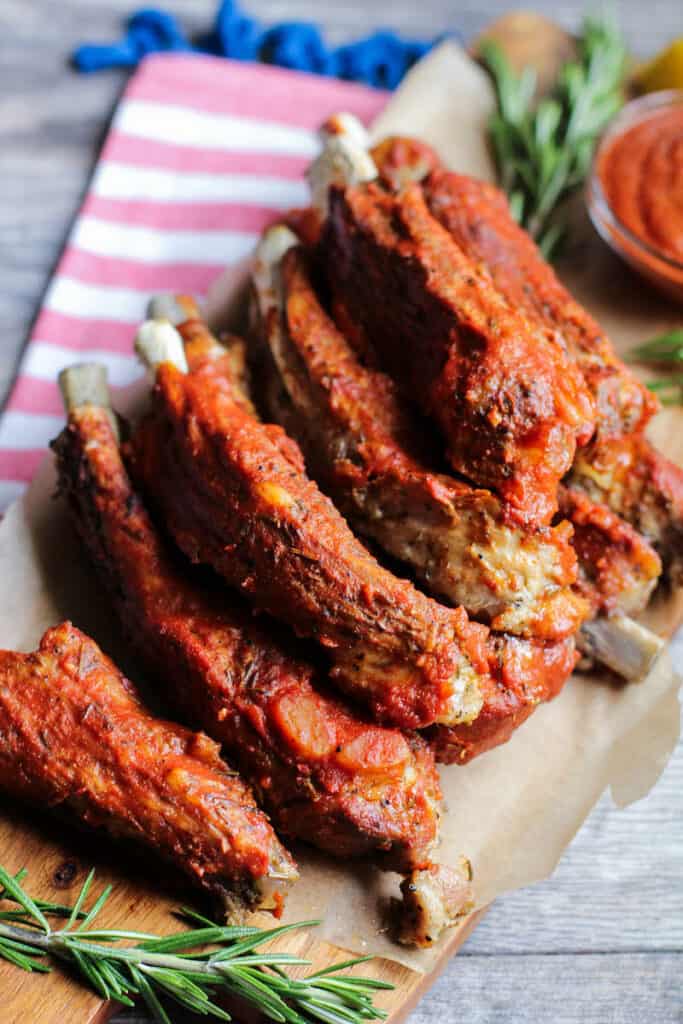 BBQ Keto Ribs made in the Instant Pot Pressure Cooker Low Carb