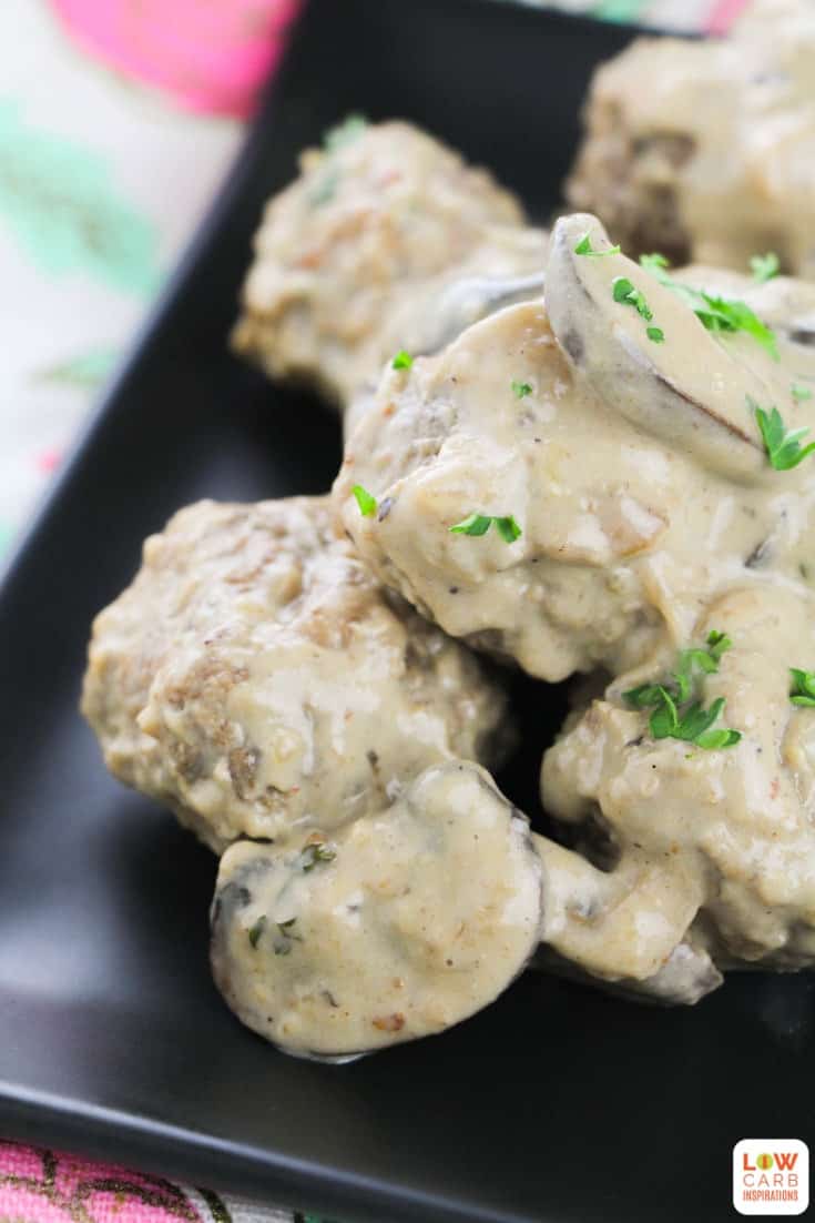 This keto stroganoff meatballs recipe is amazing! You are going to love the flavors and how easy it is to make these for the keto diet.