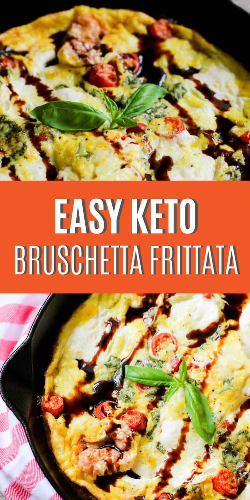 This Easy Keto Bruschetta Frittata Recipe takes your eggs to a whole new level!  I promise your family will love this recipe!  It's SO easy to make too!