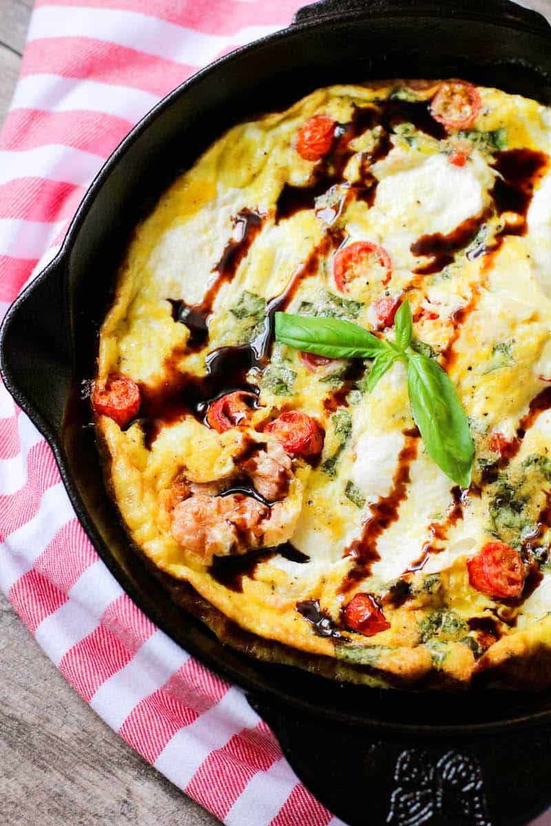 Easy Keto Bruschetta Frittata Recipe