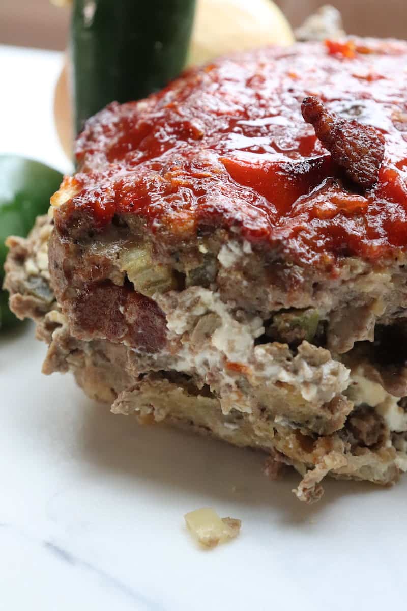 Jalapeno Popper Stuffed Meatloaf Recipe Low Carb Inspirations