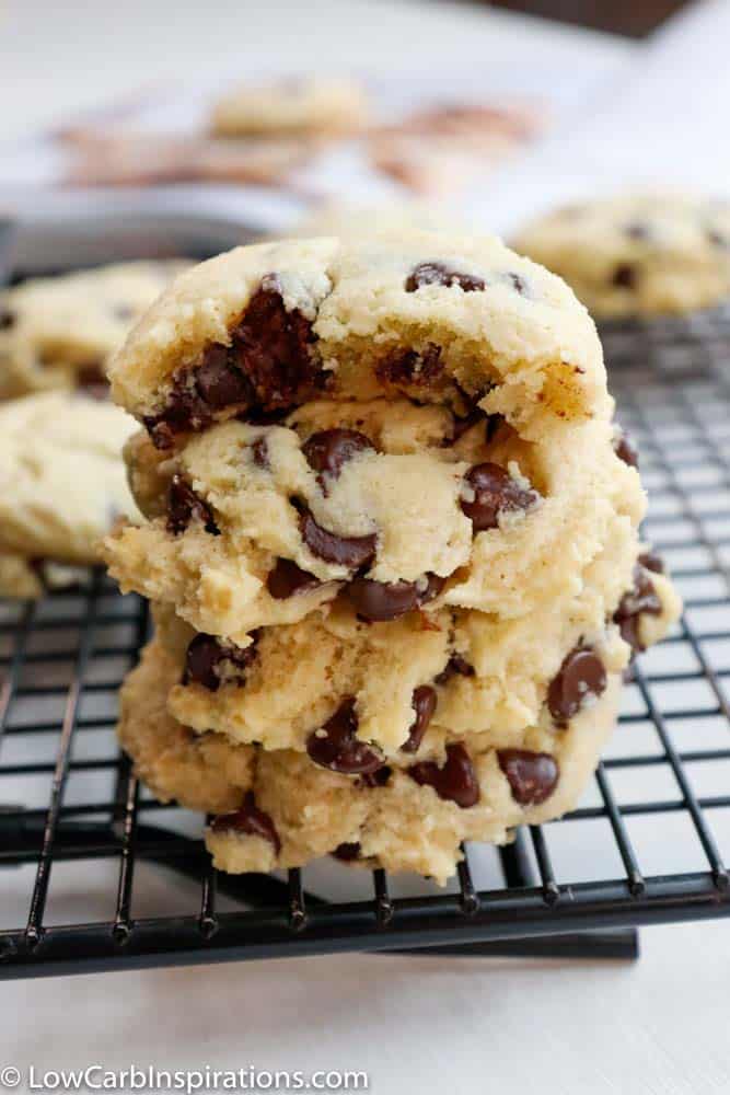 Keto Chocolate Chip Cookies Recipe (sugar free dessert recipe)