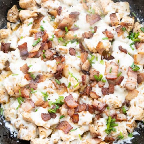 Bacon Ranch Chicken Breast finished in skillet