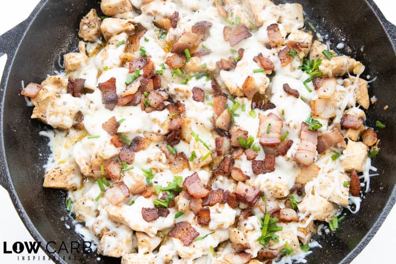 Bacon Ranch Chicken Breast finished in skillet