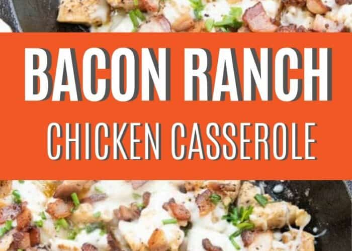 This Cheesy Bacon Ranch Chicken Breasts Casserole Recipe is a quick and easy dinner option for busy weeknights! There is so much flavor packed in one recipe and you are going to love!