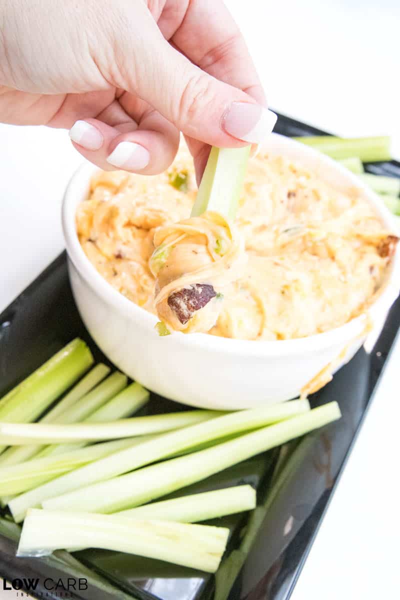 One bite of this jalapeno popper dip recipe and you will be back for more. Easy to make, and it tastes amazing, it is hard to believe it is low carb. 