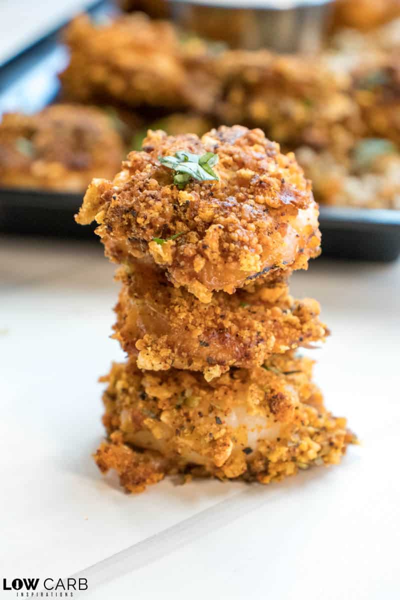 These are the best shrimp ever. Keto breaded shrimp, made in the Air Fryer are tasty and easy to make. The perfect crunch with an amazing taste.