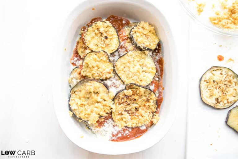 Baked Keto Eggplant Parmesan Low Carb Inspirations