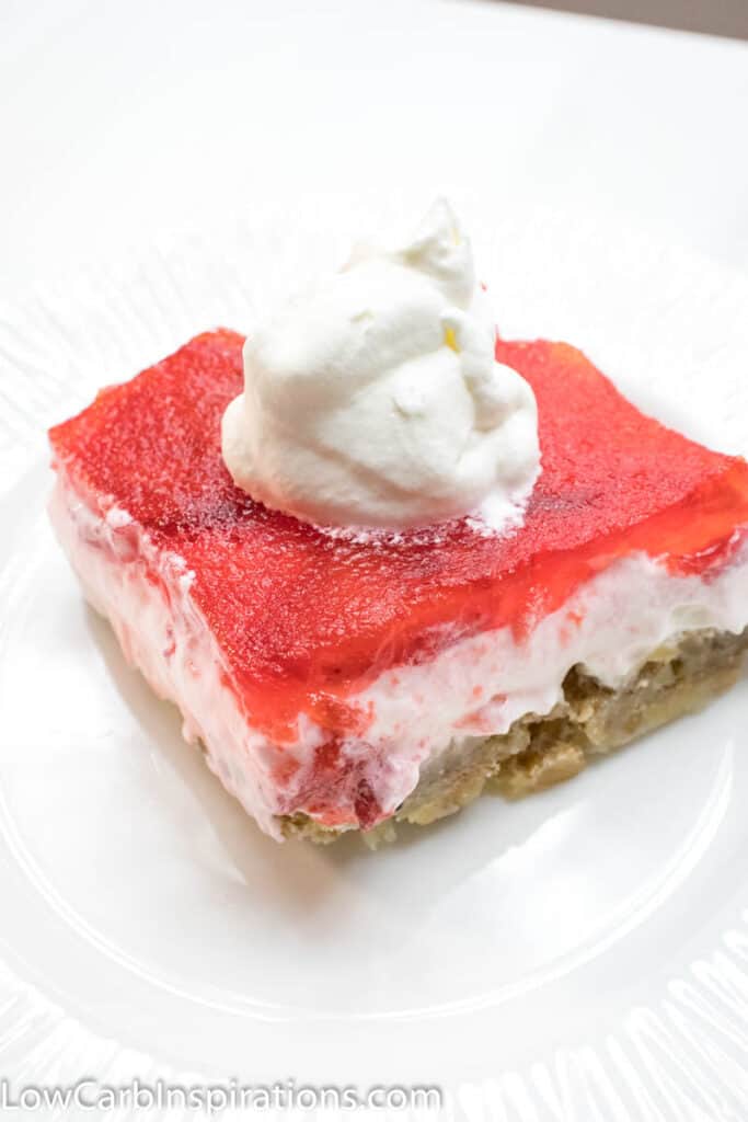 Keto Strawberry Pretzel Salad Recipe - Low Carb Inspirations