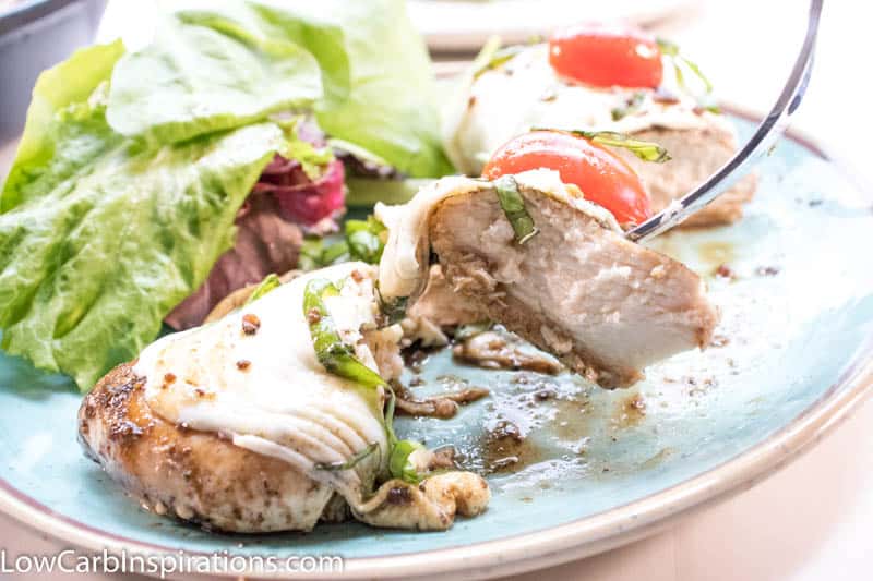 Baked Chicken Caprese is a perfect weeknight chicken recipe that is chock full of flavor, protein, and that healthy fat you want on a keto diet!