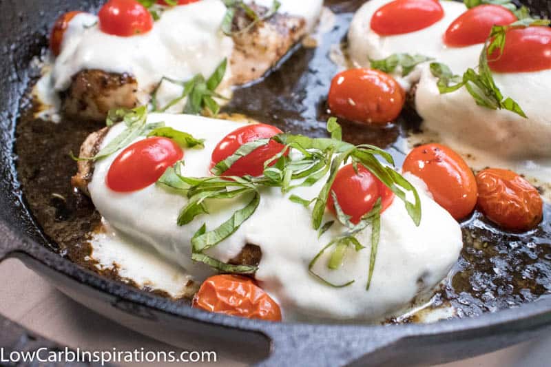 Baked Chicken Caprese is a perfect weeknight chicken recipe that is chock full of flavor, protein, and that healthy fat you want on a keto diet!