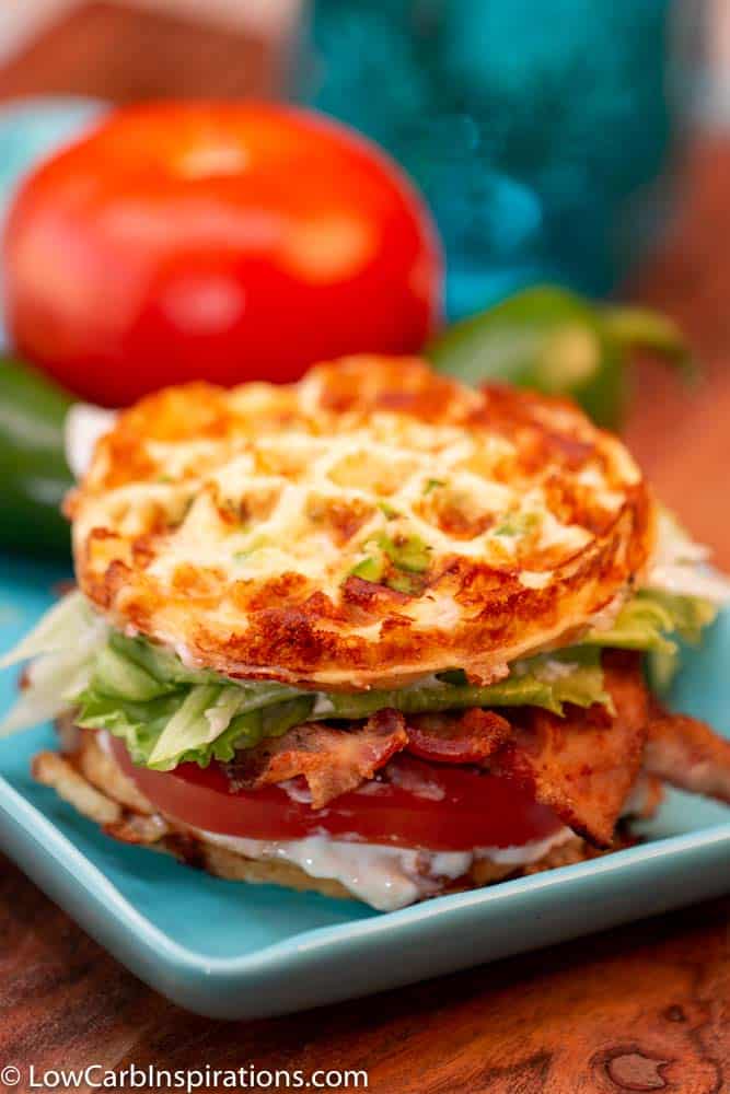 Keto BLT Chaffle Sandwich 