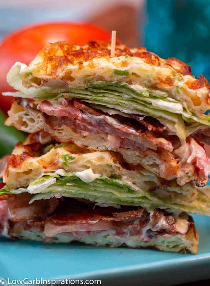 Keto BLT Chaffle Sandwich 