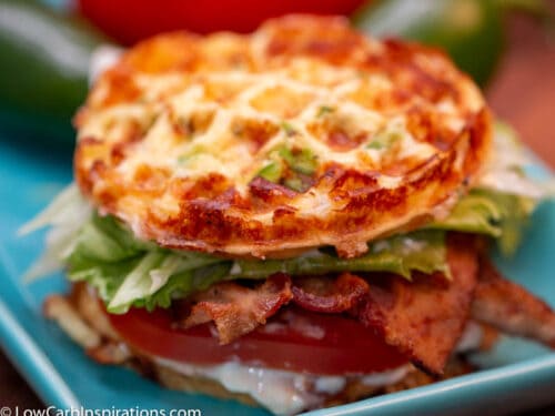 Keto BLT Chaffle with Avocado - Tasty Low Carb