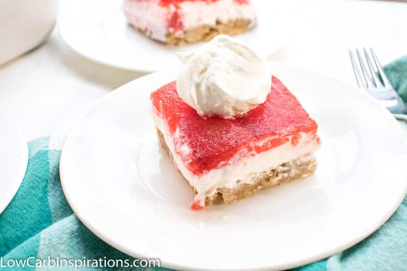 Keto Strawberry Pretzel Salad Recipe - Low Carb Inspirations