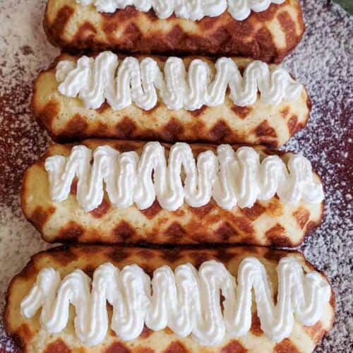 Keto Vanilla Twinkie Copycat Chaffle Recipe