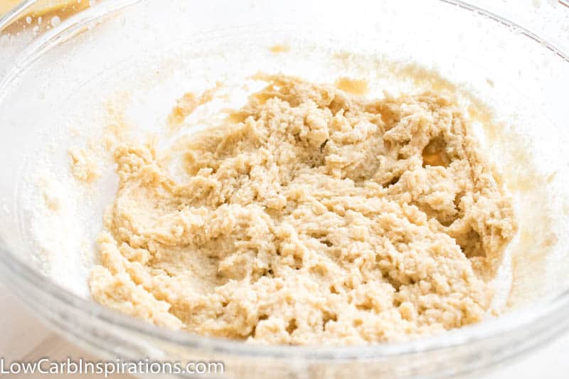 Keto breakfast muffin batter mixed