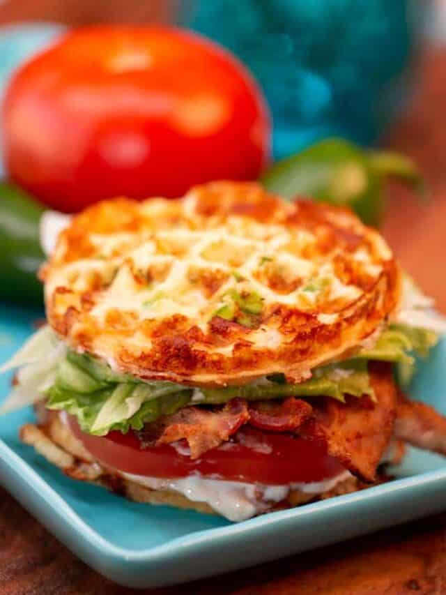 Keto BLT Chaffle Sandwich