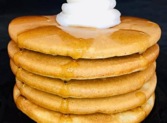 These Halloween Spiced Ghost Pancakes (aka chancakes) are perfect for breakfast on Halloween! You are going to love how fluffy these pancakes taste and how easy they are to make!