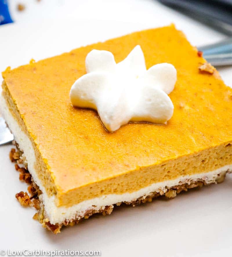 Keto Pumpkin Cheesecake Bars Recipe