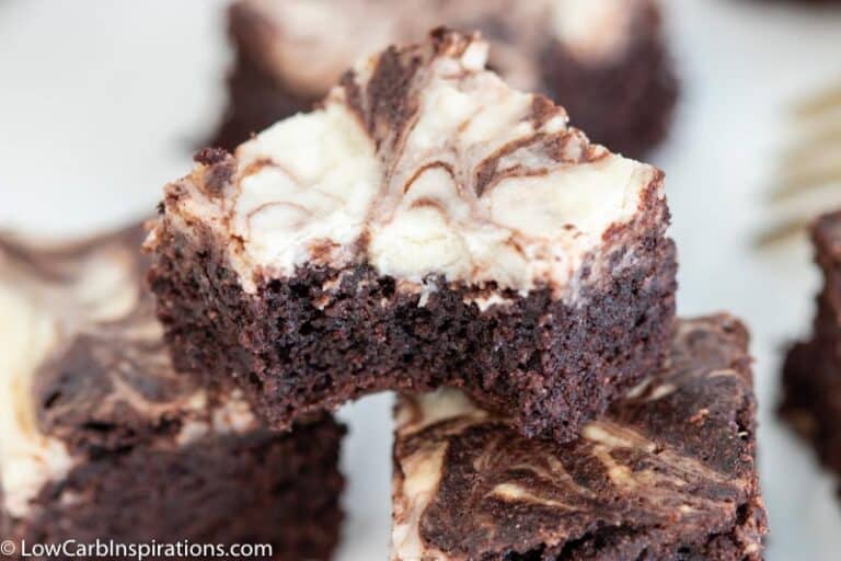 Keto Brownie Bites with Cream Cheese Swirls Low Carb Inspirations