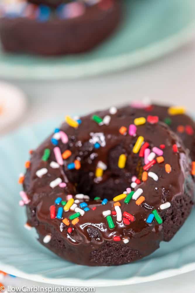 Keto Chocolate Donuts Recipe with Sprinkles