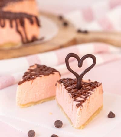 Keto Pink Chocolate Ganache Cheesecake Recipe