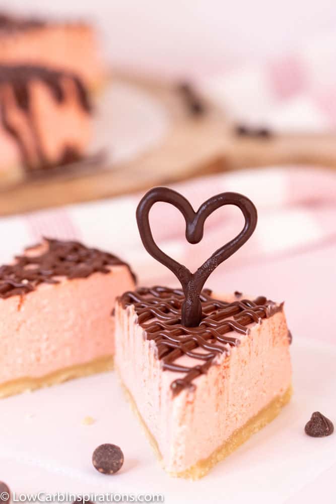 Keto Pink Chocolate Ganache Cheesecake Recipe