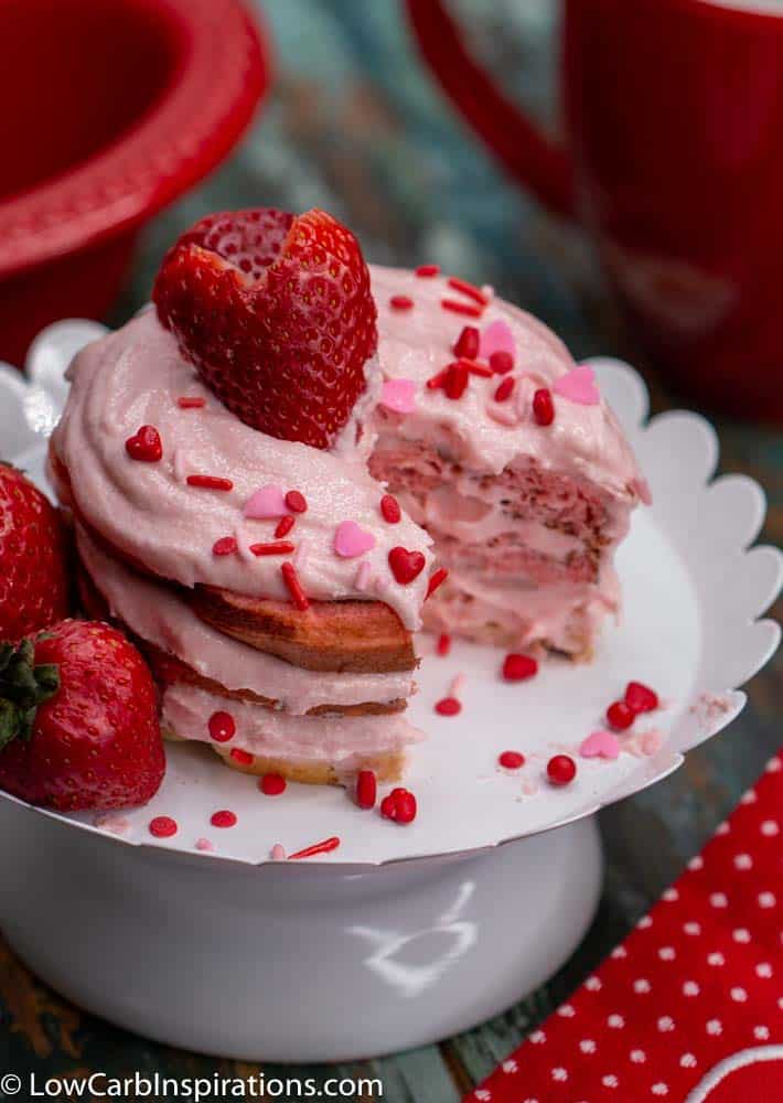 Keto Strawberry Cake Chaffle Recipe