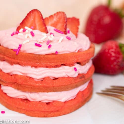 Keto Strawberry Cake Chaffle Recipe